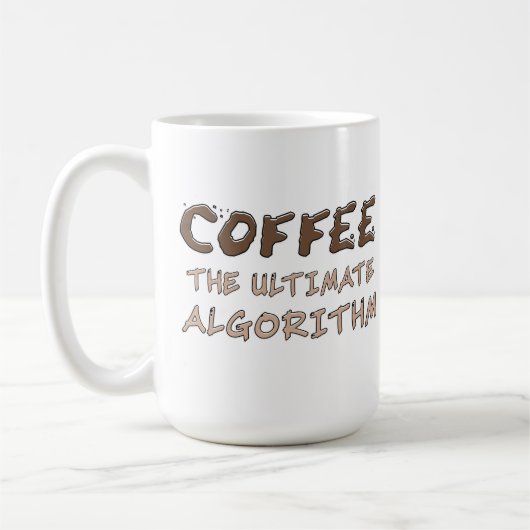 Kaffee Der ultimative Algorithmus Lustiger Program Kaffeetasse (Links)