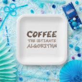 Kaffee Der ultimative Algorithmus Lustiger Program Pappteller (Party)