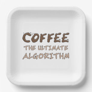 Kaffee Der ultimative Algorithmus Lustiger Program Pappteller