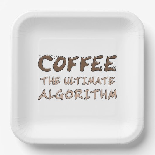 Kaffee Der ultimative Algorithmus Lustiger Program Pappteller (Vorderseite)