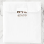 Kaffee Der ultimative Algorithmus Lustiger Program Quadratischer Aufkleber (Tasche)