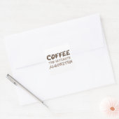 Kaffee Der ultimative Algorithmus Lustiger Program Quadratischer Aufkleber (Umschlag)