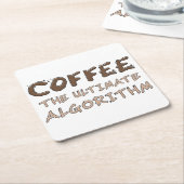 Kaffee Der ultimative Algorithmus Lustiger Program Rechteckiger Pappuntersetzer (angewinkelt)