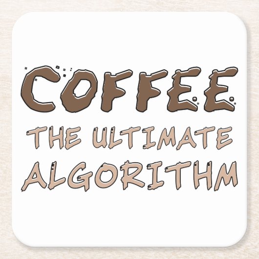 Kaffee Der ultimative Algorithmus Lustiger Program Rechteckiger Pappuntersetzer (Vorderseite)