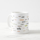 Kaffee der WeltTasse (in den orange Herbst-Farben) Kaffeetasse (Vorderseite Links)