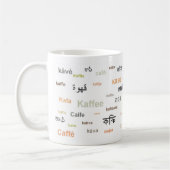 Kaffee der WeltTasse (in den orange Herbst-Farben) Kaffeetasse (Links)