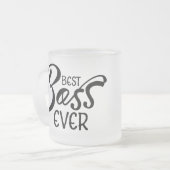 Kaffee des Geschenk-bester Chefs überhaupt - Mattglastasse (Vorderseite Links)