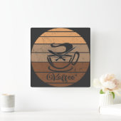 Kaffee Design Quadratische Wanduhr (Zuhause)