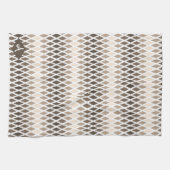 Kaffee Diamond Ombre Monogram Geschirrtuch (Horizontal)