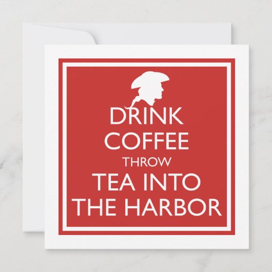 KAFFEE, DIE TEE IN DAS HARBOR-Party FÜHREN Einladung (Rückseite)