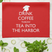 KAFFEE, DIE TEE IN DEN HAFEN EINGREIFEN HANDTUCH (Gefaltet)