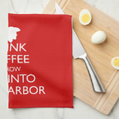 KAFFEE, DIE TEE IN DEN HAFEN EINGREIFEN HANDTUCH (Viertel Falte)