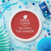 KAFFEE, DIE TEE IN DEN HAFEN EINGREIFEN PAPPTELLER (Party)