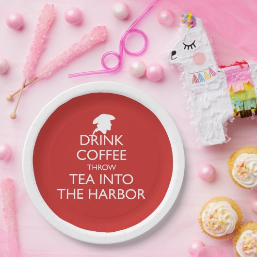 KAFFEE, DIE TEE IN DEN HAFEN EINGREIFEN PAPPTELLER (Party)