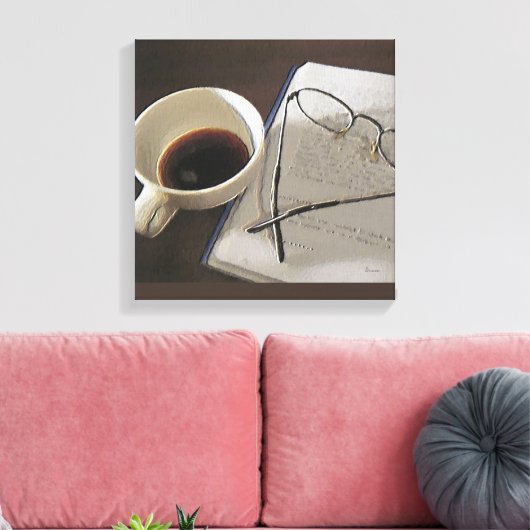Kaffee Digitales Öl auf Leinwand (Insitu (Wohnzimmer))