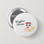 Kaffee Diva Button (Vorne & Hinten)