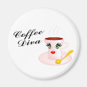 Kaffee Diva Magnet (Vorne)