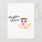 Kaffee Diva Postkarte (Vorderseite)
