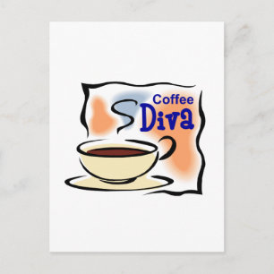 Kaffee Diva Postkarte