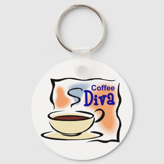 Kaffee Diva Schlüsselanhänger (Vorderseite)