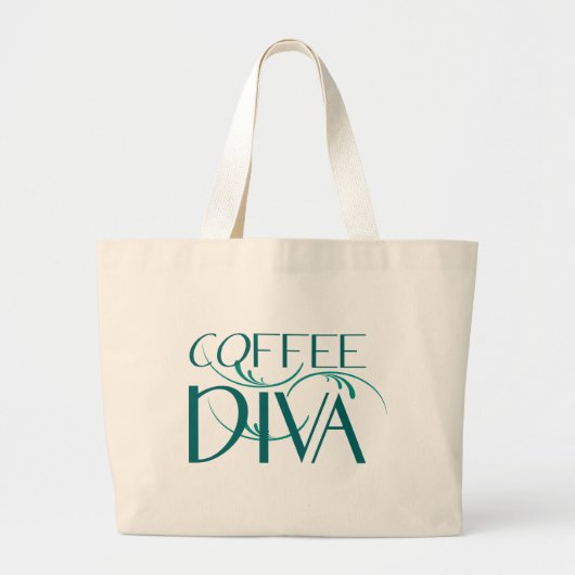 Kaffee-Diva-Tunnel-bohrwagenTasche Jumbo Stoffbeutel (Vorne)