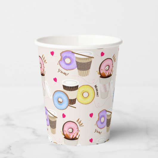Kaffee Donut Pappbecher (Links)