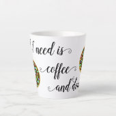 Kaffee Donuts Funny Zitat Milchtasse (Vorderseite)