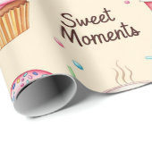 Kaffee, Donuts und Kuchen von Natasha Us Geschenkpapier (Rolleneckpunkt)