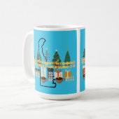Kaffee, Donuts und Weihnachtsmusik in Delaware Kaffeetasse (Vorderseite Links)