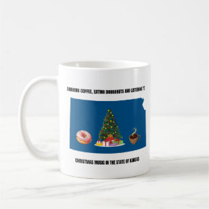 Kaffee, Donuts und Weihnachtsmusik in Kansas Kaffeetasse