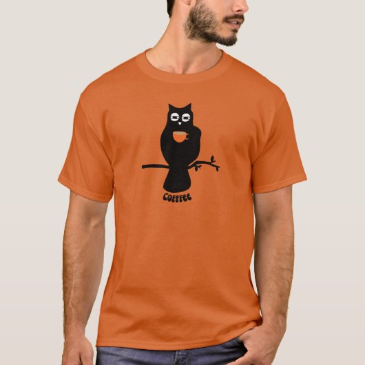 Kaffee Droopy Mit Augen Schüssel T-Shirt (Vorderseite)