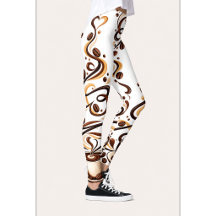 Kaffee-Druck-Leggings für Kaffeeliebhaber