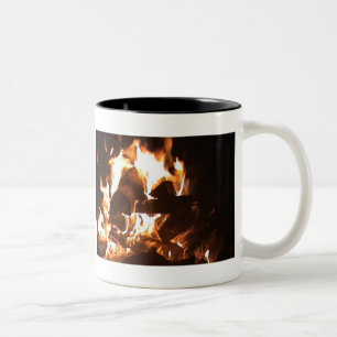 Kaffee durch das Feuer Zweifarbige Tasse