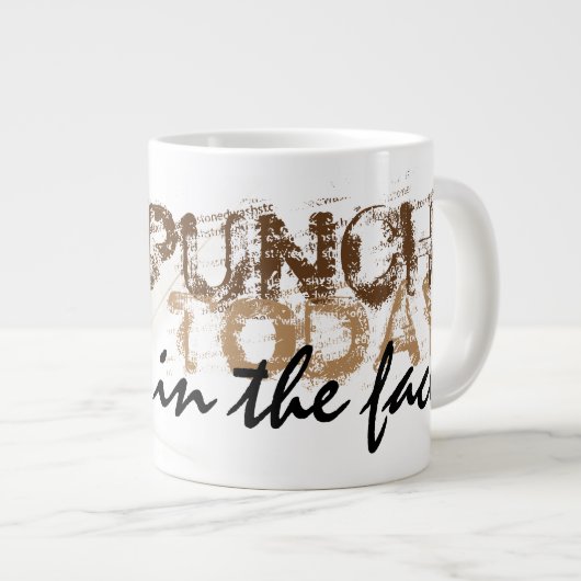 Kaffee. Durchschlag heute im Gesicht Jumbo-Tasse (Vorderseite Rechts)