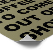 Kaffee Duschkopf Lustiges Poster Schild (Ecke)