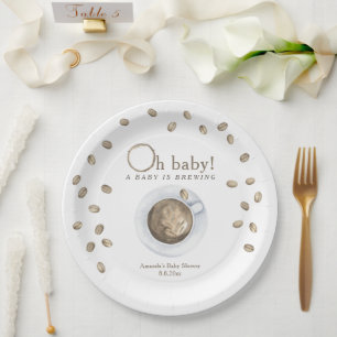 Kaffee Ein Baby braut Baby-Party Pappteller