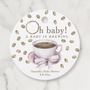 Kaffee Ein Baby braut Baby Shower Geschenkanhänger