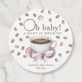 Kaffee Ein Baby braut Babydusche Geschenkanhänger