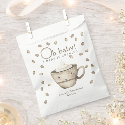 Kaffee Ein Baby braut Babydusche Geschenktütchen (Ausgeschnitten)
