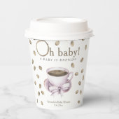 Kaffee Ein Baby braut Babydusche Pappbecher (Vorderseite)