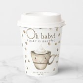 Kaffee Ein Baby braut Babydusche Pappbecher (Vorderseite)