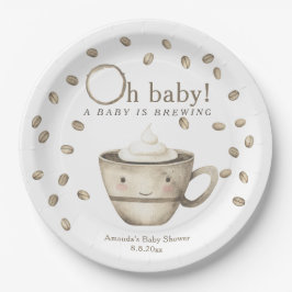 Kaffee Ein Baby braut Babydusche Pappteller