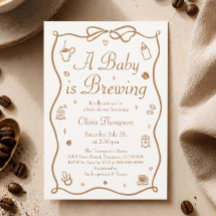 Kaffee Ein Baby wird Babydusche brauen