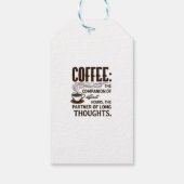 "Kaffee: Ein Begleiter" Geschenkanhänger (Rückseite)