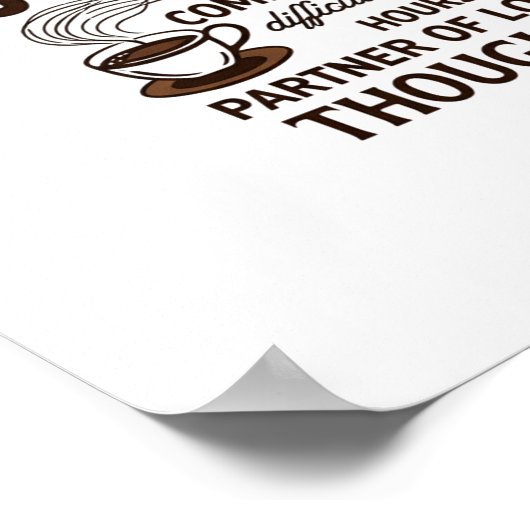 "Kaffee: Ein Begleiter" Poster (Ecke)