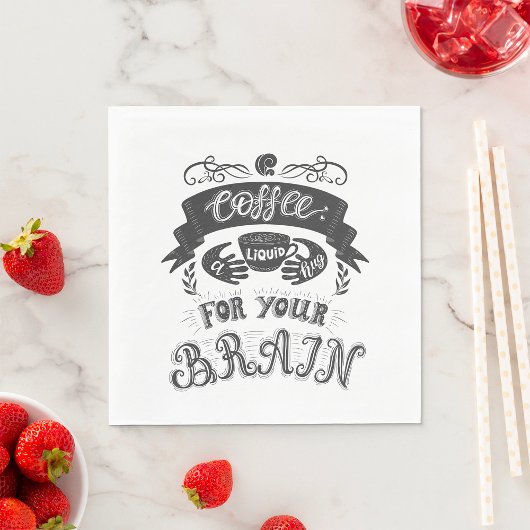 Kaffee ein flüssiger Schluck für Ihr Gehirn Serviette