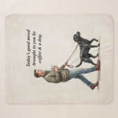 Kaffee & ein gemütlicher Tag mit Black Lab Sherpadecke (Vorderseite (Horizontal))