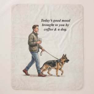 Kaffee & ein gemütlicher Tag mit Schäferhund Sherpadecke