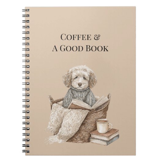 Kaffee & Ein Gutes Buch Hundekorb (Vorderseite)