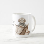 Kaffee & Ein Gutes Buch Hundekorb Kaffeetasse (VorderseiteRechts)